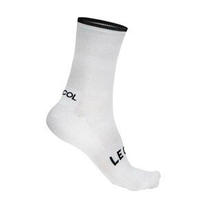 LE COL Cyklistické ponožky klasické - LIGHTWEIGHT - biela L-XL