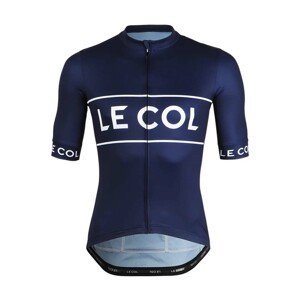 LE COL Cyklistický dres s krátkym rukávom - SPORT LOGO - biela/modrá M