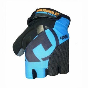 HAVEN Cyklistické rukavice krátkoprsté - SINGLETRAIL - modrá/čierna 3XL