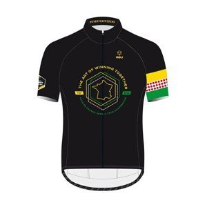 AGU Cyklistický dres s krátkym rukávom - JUMBO-VISMA 2022 - čierna 3XL