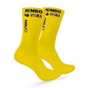 AGU Cyklistické ponožky klasické - JUMBO-VISMA 2022 - žltá L-XL