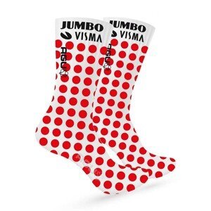 AGU Cyklistické ponožky klasické - JUMBO-VISMA 2022 - biela/čierna S-M