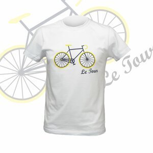 NU. BY HOLOKOLO Cyklistické tričko s krátkym rukávom - LE TOUR LEMON - biela S