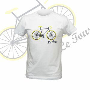 NU. BY HOLOKOLO Cyklistické tričko s krátkym rukávom - LE TOUR LEMON - biela 2XL