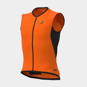 ALÉ Cyklistická vesta - CLIMA PROTECTION 2.0 - čierna/oranžová 3XL