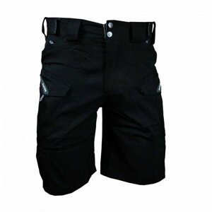 HAVEN Cyklistické nohavice krátke bez trakov - CUBES BLACKIES - čierna 3XL