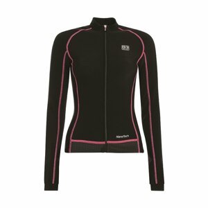 BIEMME Cyklistický dres s dlhým rukávom zimný - FLEX LADY WINTER  - ružová/čierna 2XS