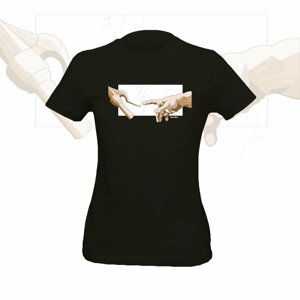 NU. BY HOLOKOLO Cyklistické tričko s krátkym rukávom - POWERFUL LADY - čierna S