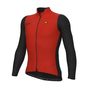 ALÉ Cyklistická zateplená bunda - FONDO 2.0 SOLID - červená/čierna 3XL