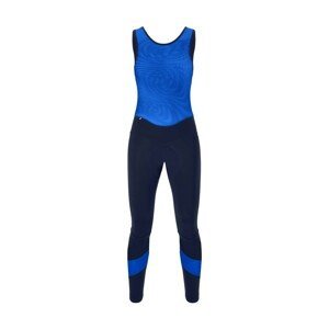 SANTINI Cyklistické nohavice dlhé s trakmi - CORAL BENGAL LADY - modrá/čierna XL