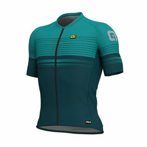 ALÉ Cyklistický dres s krátkym rukávom - SLIDE - modrá/zelená S
