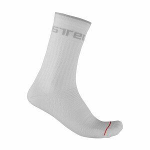 CASTELLI Cyklistické ponožky klasické - DISTANZA 20 WINTER - biela L-XL