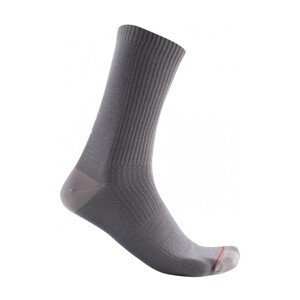 CASTELLI Cyklistické ponožky klasické - BANDITO WOOL 18 - šedá S-M