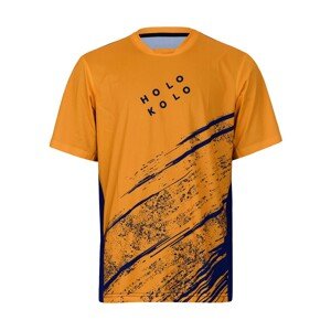 HOLOKOLO Cyklistický dres s krátkym rukávom - UNIVERSE MTB - oranžová/čierna