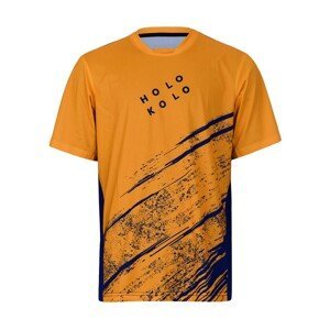 HOLOKOLO Cyklistický dres s krátkym rukávom - UNIVERSE MTB - čierna/oranžová 2XL