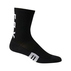 FOX Cyklistické ponožky klasické - FLEXAIR MERINO  - čierna L-XL