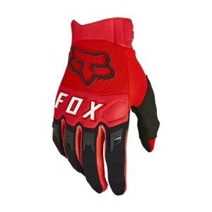 FOX Cyklistické rukavice dlhoprsté - DIRTPAW GLOVE - červená/čierna 2XL