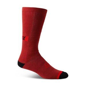 FOX Cyklistické ponožky klasické - DEFEND CREW - červená S-M
