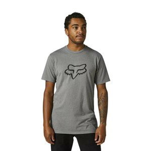 FOX Cyklistické tričko s krátkym rukávom - LEGACY FOX HEAD - šedá M