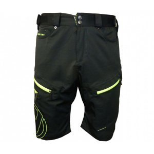 HAVEN Cyklistické nohavice krátke bez trakov - NAVAHO SLIMFIT - zelená/čierna L