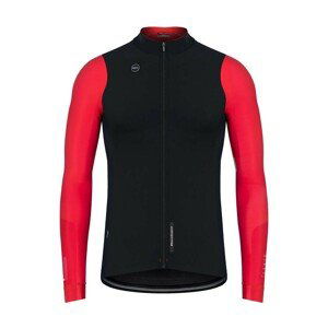 GOBIK Cyklistický dres s dlhým rukávom zimný - COBBLE BLEND - ružová/čierna/ivory