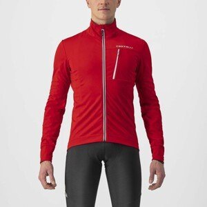 CASTELLI Cyklistická zateplená bunda - GO WINTER - čierna/červená 2XL