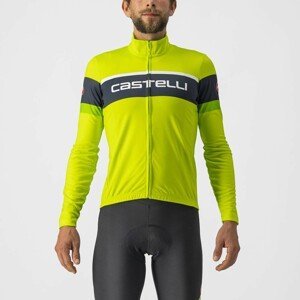 CASTELLI Cyklistický dres s dlhým rukávom zimný - PASSISTA - žltá 2XL