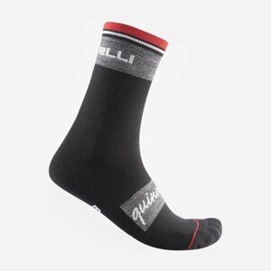 CASTELLI Cyklistické ponožky klasické - QUINDICI SOFT MERINO - čierna