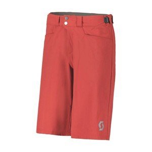 SCOTT Cyklistické nohavice krátke bez trakov - TRAIL FLOW - červená XL