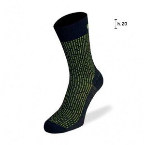 BIOTEX Cyklistické ponožky klasické - 3D - čierna/žltá 37-39