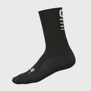 ALÉ Cyklistické ponožky klasické - STRADA 2.0 WINTER - čierna/biela