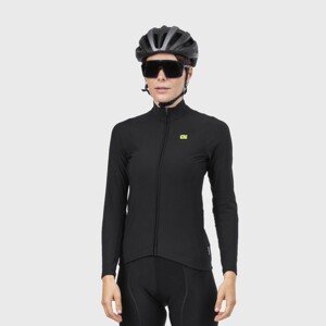 ALÉ Cyklistický dres s dlhým rukávom zimný - WARM RACE LADY WNT - čierna XL
