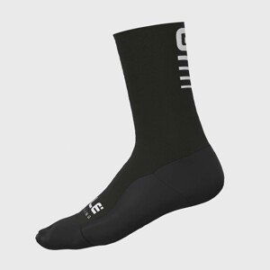 ALÉ Cyklistické ponožky klasické - STRADA 2.0 WINTER - čierna/biela M