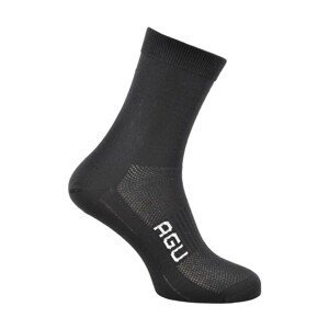 AGU Cyklistické ponožky klasické - MERINO WINTER - čierna L-XL