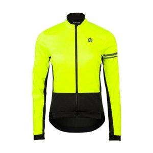 AGU Cyklistická zateplená bunda - WINTER ESSENTIAL W - čierna/žltá L