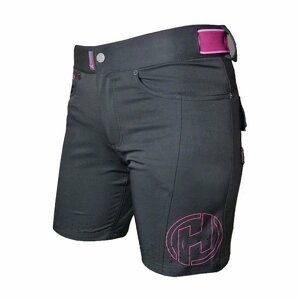 HAVEN Cyklistické nohavice krátke bez trakov - AMAZON LADY - ružová/čierna L