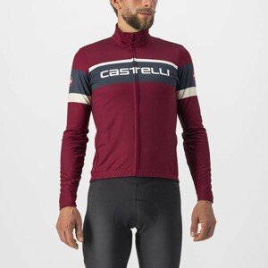 CASTELLI Cyklistický dres s dlhým rukávom zimný - PASSISTA - bordová 3XL