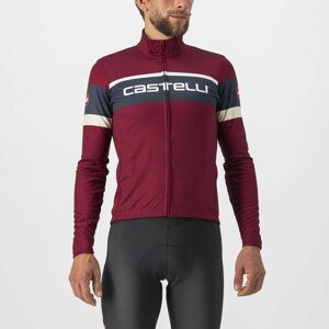 CASTELLI Cyklistický dres s dlhým rukávom zimný - PASSISTA - bordová L