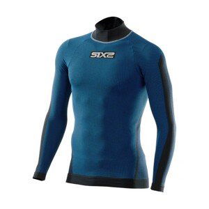 SIX2 Cyklistické tričko s dlhým rukávom - TS3 II - modrá XS-S
