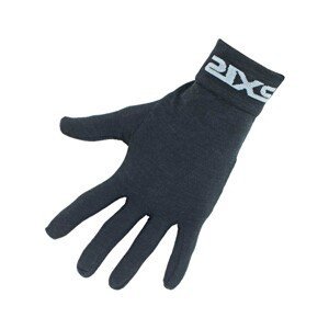 SIX2 Cyklistické rukavice dlhoprsté - GLX MERINOS - čierna S-M