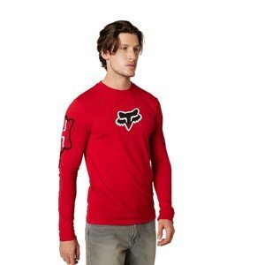 FOX Cyklistické tričko s dlhým rukávom - VIZEN DRIRELEASE® - červená