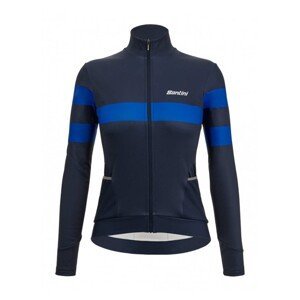SANTINI Cyklistický dres s dlhým rukávom zimný - CORAL BENGAL LADY - modrá S