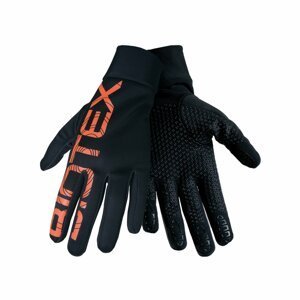 BIOTEX Cyklistické rukavice dlhoprsté - THERMAL TOUCH GEL - čierna/oranžová M