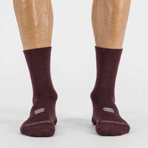 SPORTFUL Cyklistické ponožky klasické - MERINO WOOL 18 - bordová XL