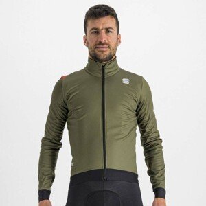 SPORTFUL Cyklistická vetruodolná bunda - FIANDRE PRO MEDIUM - čierna/zelená L