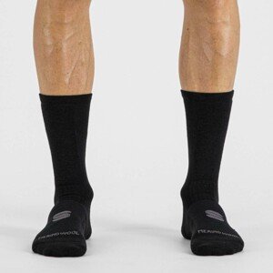 SPORTFUL Cyklistické ponožky klasické - MERINO WOOL 18 - čierna XL