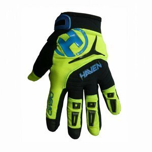 HAVEN Cyklistické rukavice dlhoprsté - DEMO LONG - zelená/modrá S