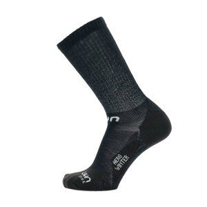 UYN Cyklistické ponožky klasické - AERO WINTER LADY - biela/čierna 41-42