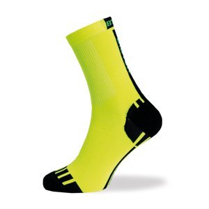 BIOTEX Cyklistické ponožky klasické - THERMOLITE - žltá/čierna 37-39
