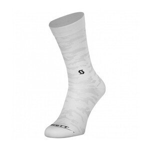 SCOTT Cyklistické ponožky klasické - TRAIL CAMO CREW - šedá/biela 39-41